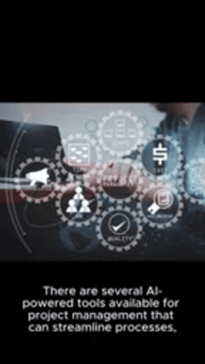 AI project management dashboard showing automated workflows and analytics