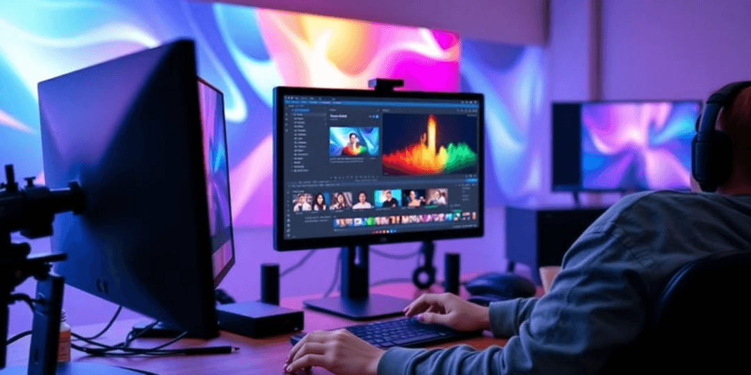 AI video generator creating professional marketing content with automated tools