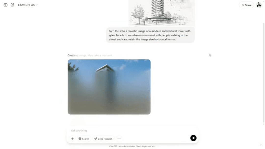 Architect using ChatGPT AI tools for architectural design and visualization