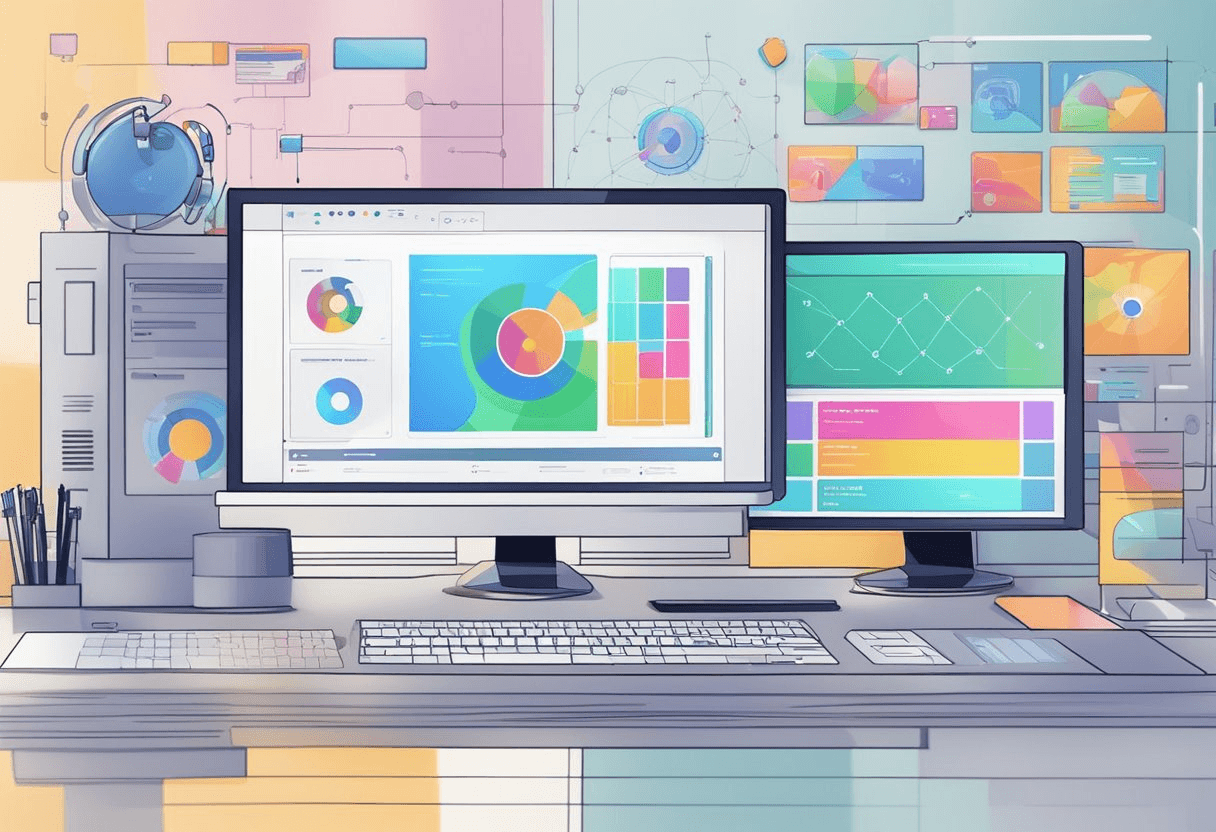 AI animation workflow showing character creation and background generation process