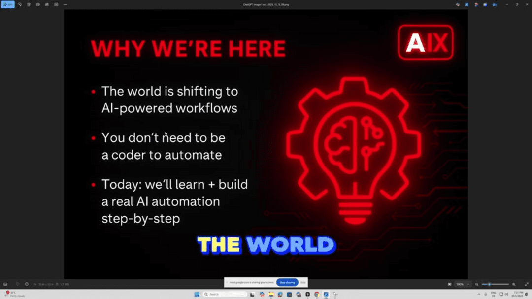 AI automation workflow diagram showing intelligent business processes