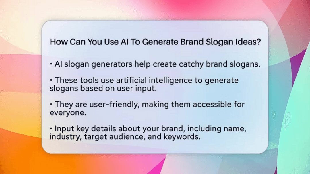 AI slogan generator creating brand taglines with artificial intelligence technology