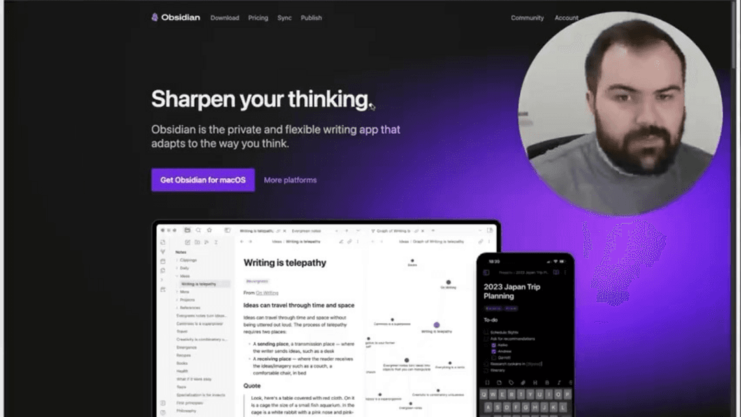 Obsidian and Cursor AI integration for developer knowledge management workflow
