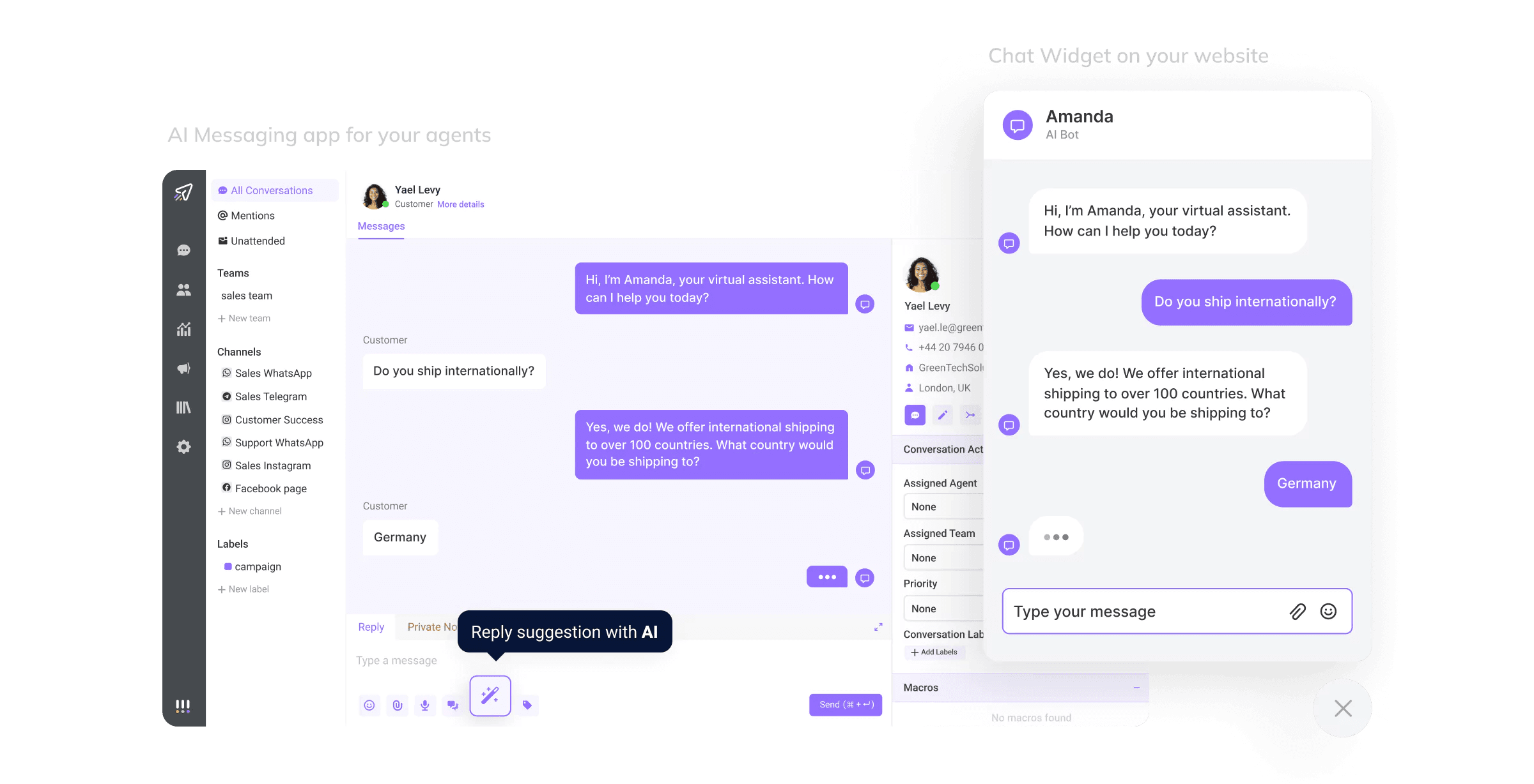 AI customer service automation system handling multiple customer inquiries simultaneously