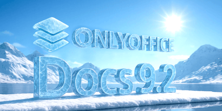 ONLYOFFICE Docs 9.2 interface showing AI grammar check suggestions and new macro recording tool