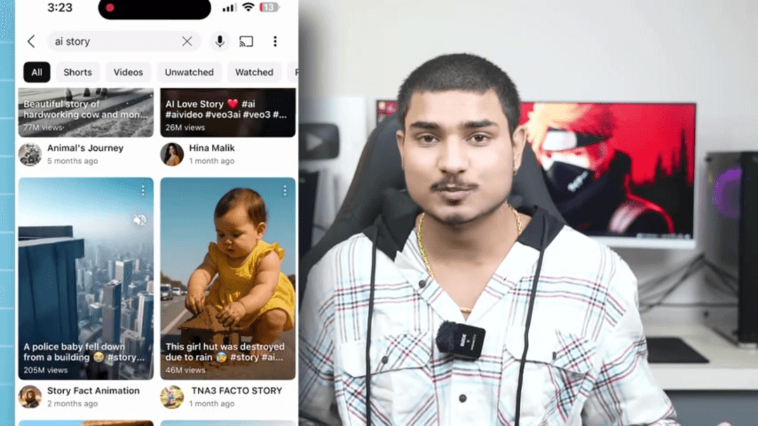 AI generated story video showing consistent character design and engaging narrative