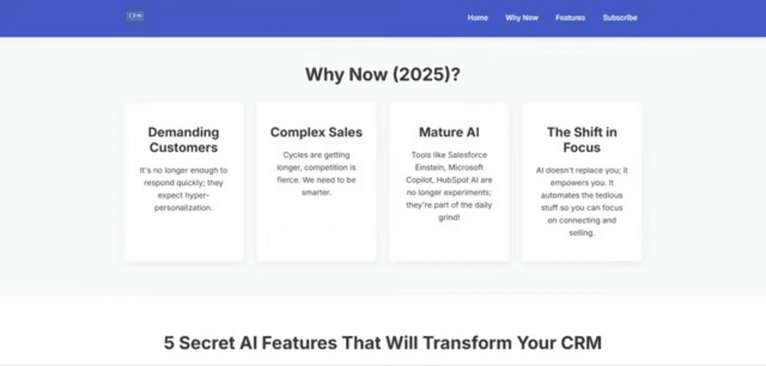 AI-powered CRM dashboard showing predictive analytics and sales metrics