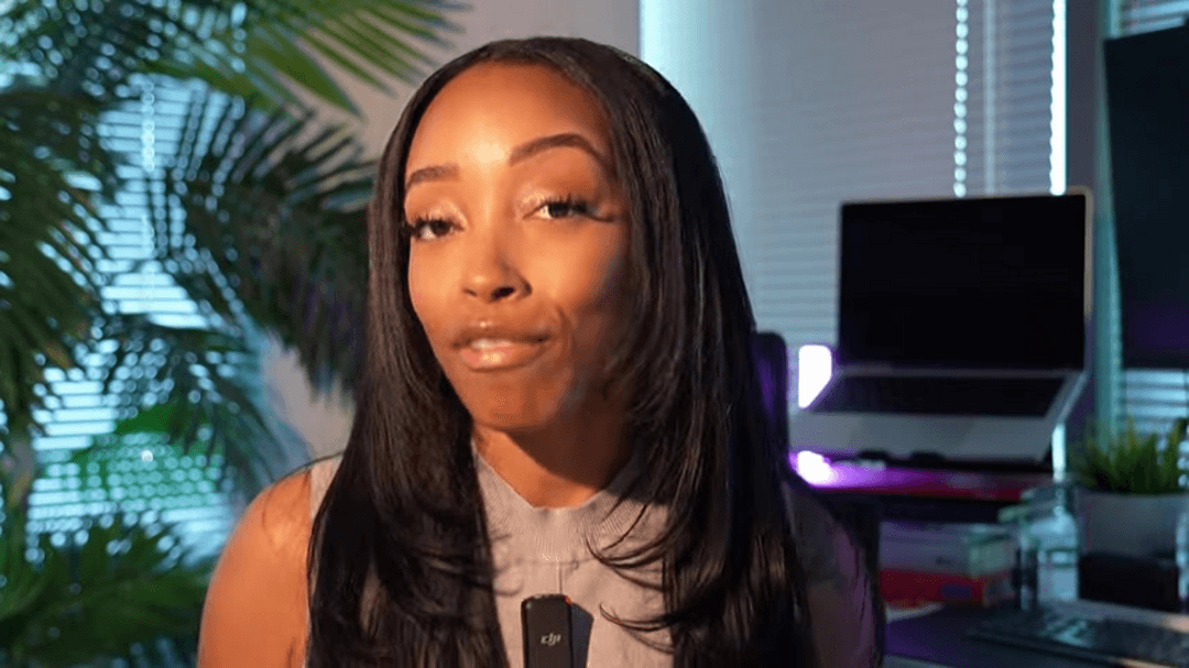 Before and after comparison showing AI background removal and replacement with Envato Image Edit tool