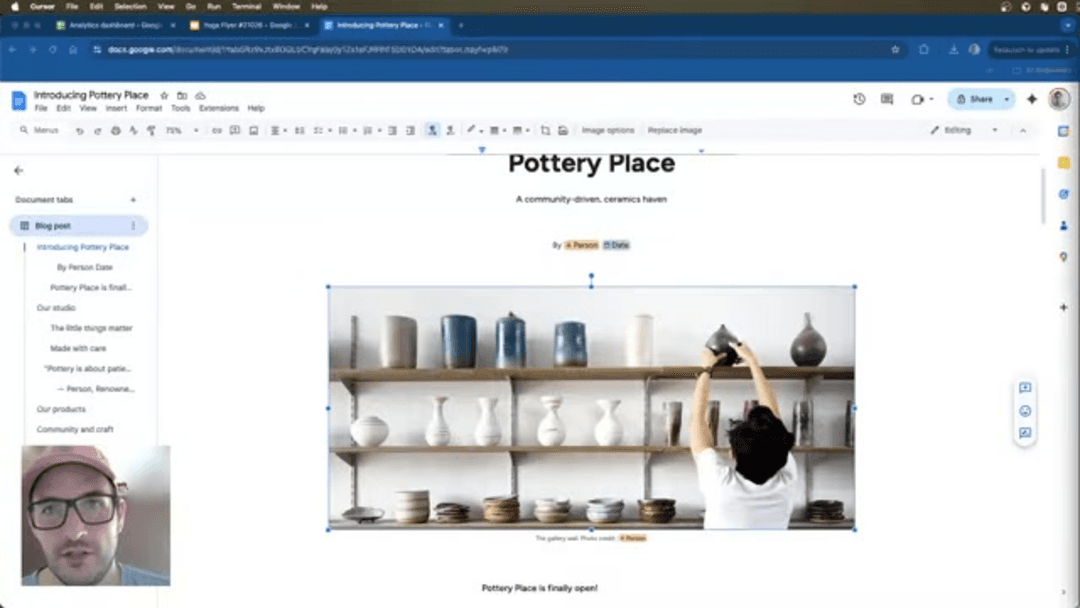 GPT Image Generator interface showing AI-powered image creation tools integrated with Google Workspace