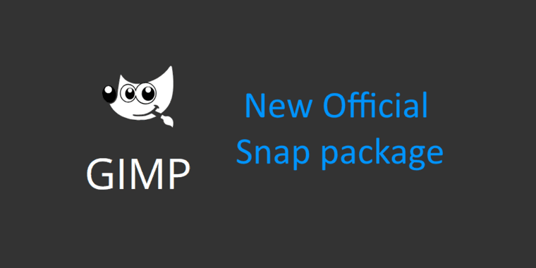 GIMP interface showing new Snap package installation with plugin support