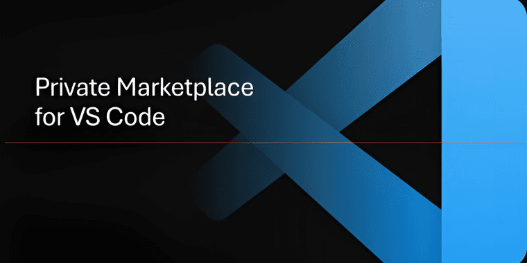Microsoft VS Code Private Marketplace interface showing secure extension management for enterprise teams