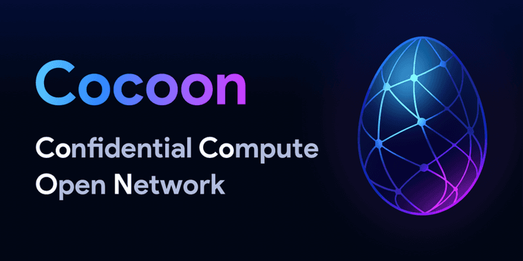 Conceptual illustration of the Cocoon decentralized AI network on TON blockchain
