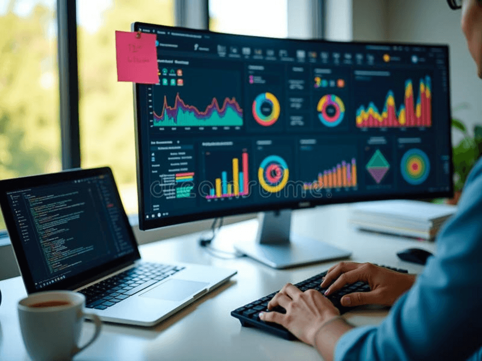 AI lead generation automation process showing data analysis and email outreach