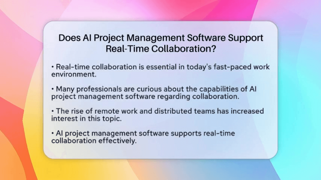 Modern team collaborating using AI project management software with real-time features