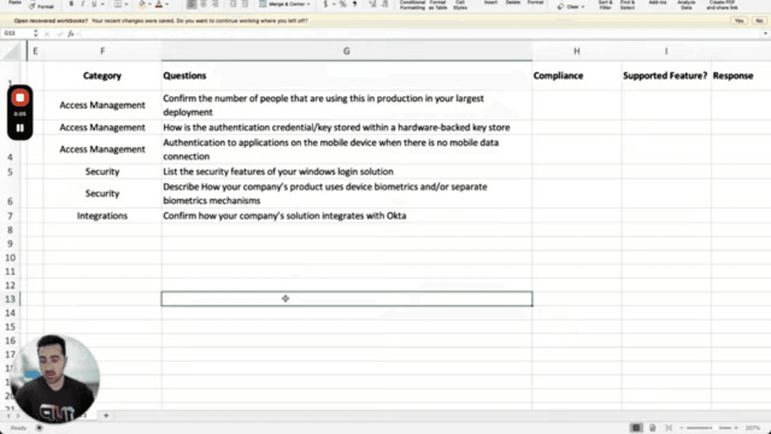 1up.ai questionnaire automation platform interface showing automated RFP responses