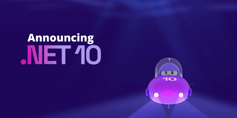 Microsoft .NET 10 release announcement with AI and cross-platform development features