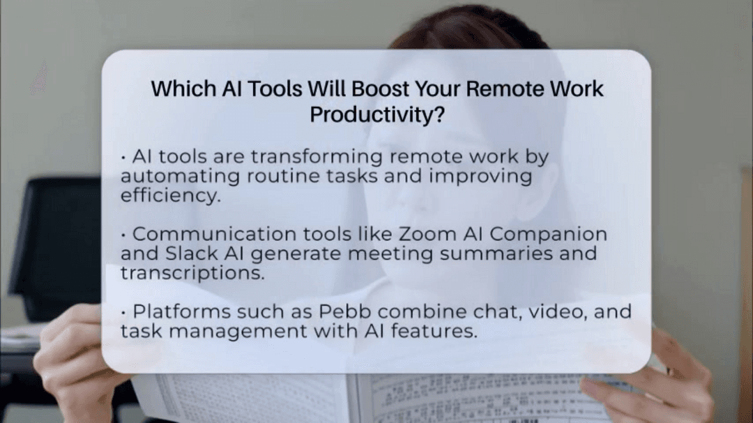 AI tools transforming remote work productivity in modern digital workspace