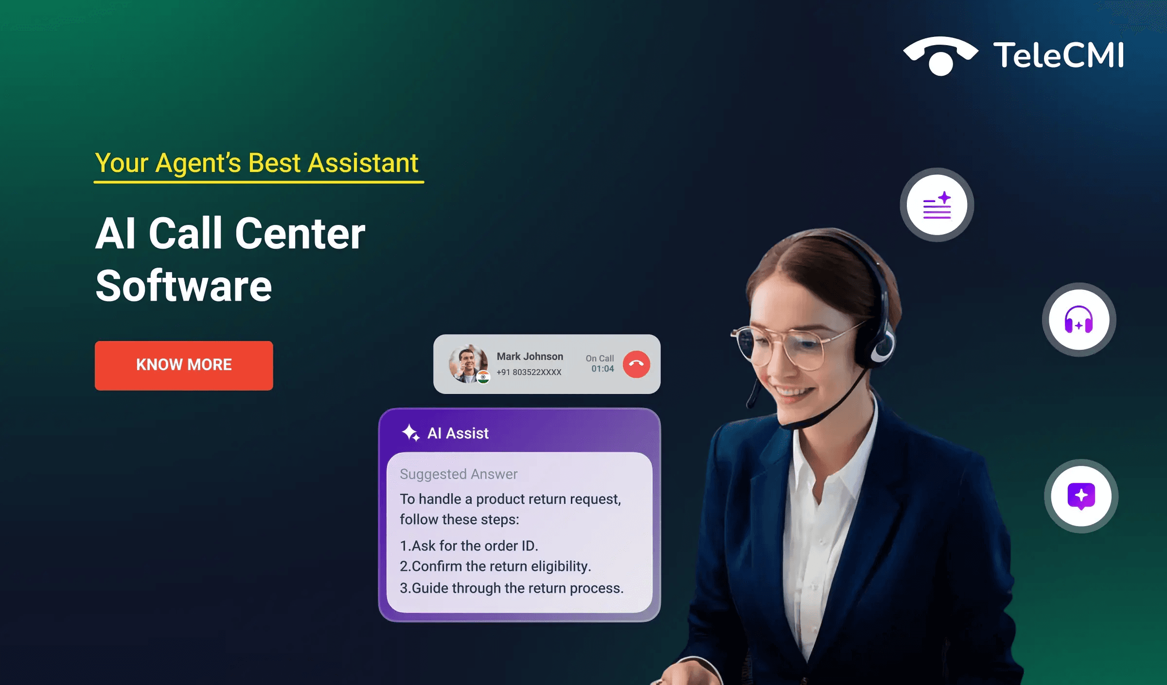AI-powered customer service dashboard showing real-time analytics and agent performance metrics
