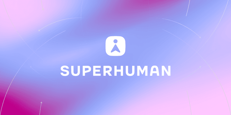 Superhuman AI assistant interface showing writing suggestions and productivity features