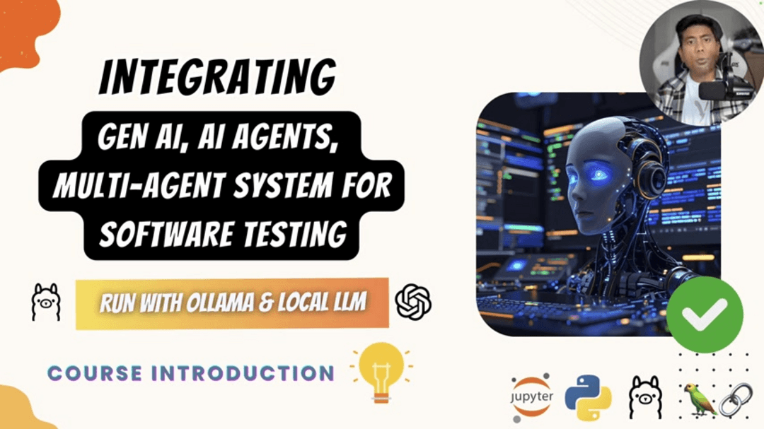 AI-powered software testing workflow showing integration of generative AI and large language models