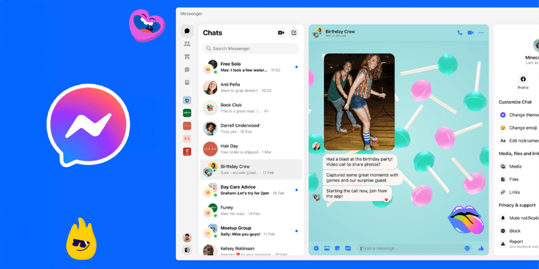 Meta Messenger desktop app shutdown announcement graphic